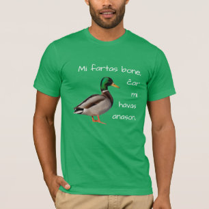 Esperanto: MI fartas Knochen, ĉar MI Havas anason T-Shirt