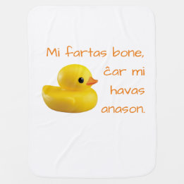 Esperanto: Mi fartas Knochen, Knöchel, Knöchel, Kn Babydecke
