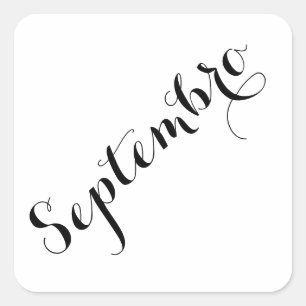 Esperanto-Monats-Sticker - Septembro (September) Quadratischer Aufkleber