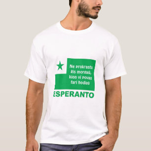 Esperanto "Ne prokrastu / is morgadarf..", T-Shirt