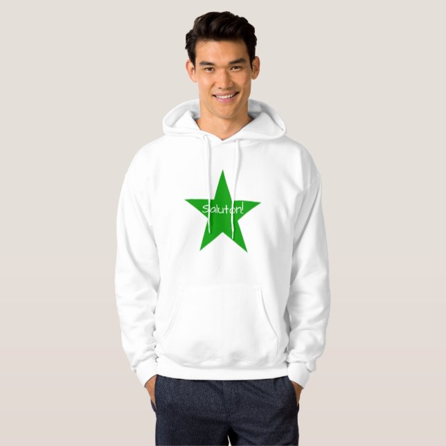 Esperanto: Saluton/Ĝis La revido Hoodie (Vorne ganz)