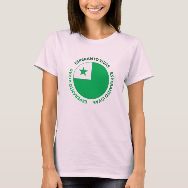Esperanto vivas/life design with word art T - Shir T-Shirt (Vorderseite)