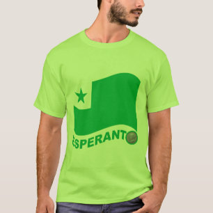 Esperanto wavy flag+text and zamenhof T-Shirt