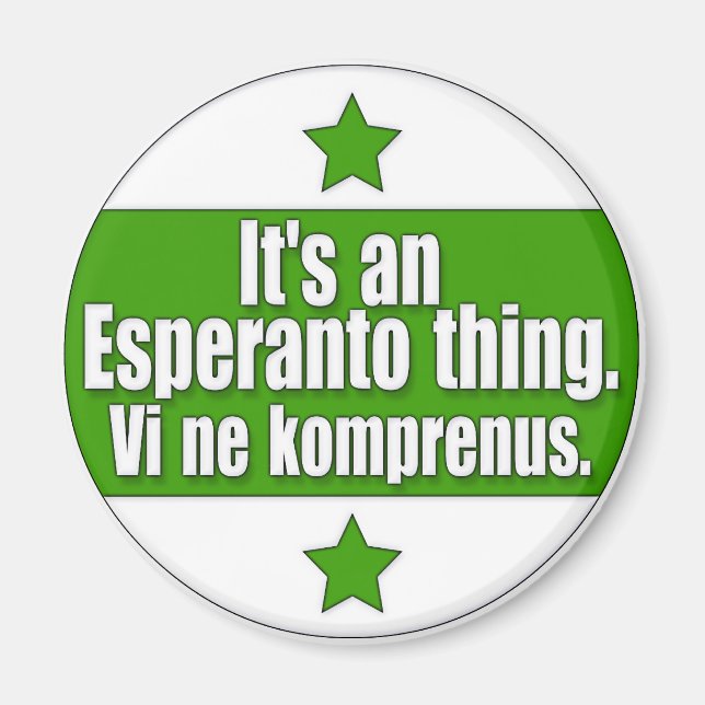 EsperantoSache Magnet (Vorne)