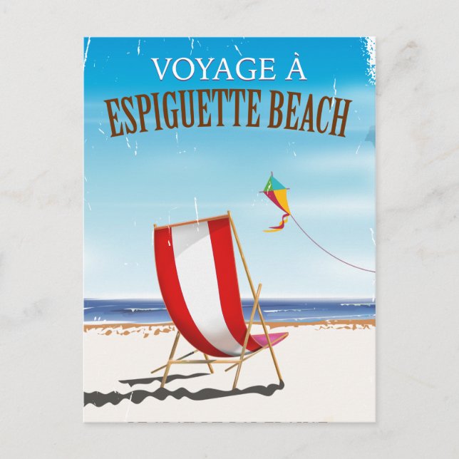 Espiguette Beach Frankreich Reiseplakat Postkarte (Vorderseite)