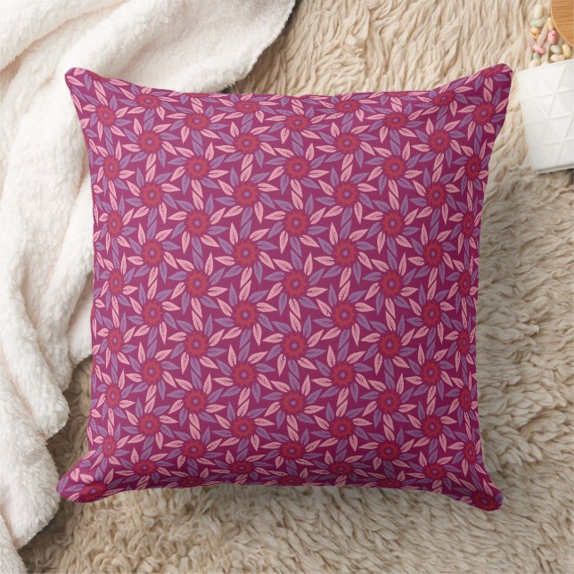 Espiral Floral Magenta Kissen (Decke)