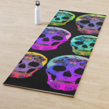 Esplosione di Teschi Colorati Yoga