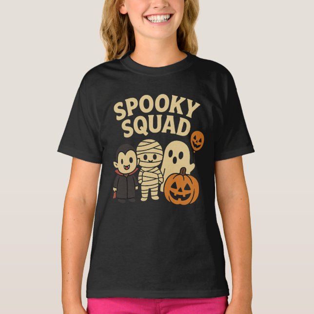 Espoky und Squad Halloween Männerin T-Shirt (Vorderseite)