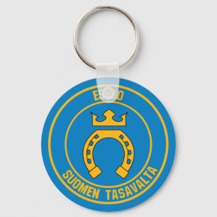 Espoo Round Emblem Schlüsselanhänger