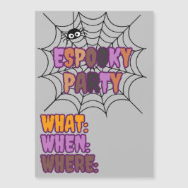 Espooky Party Fun Spooky Spider Magneteinladung