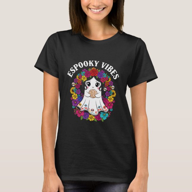 Espooky Vibes Cute Fall Spanish Halloween Mexican  T-Shirt (Vorderseite)