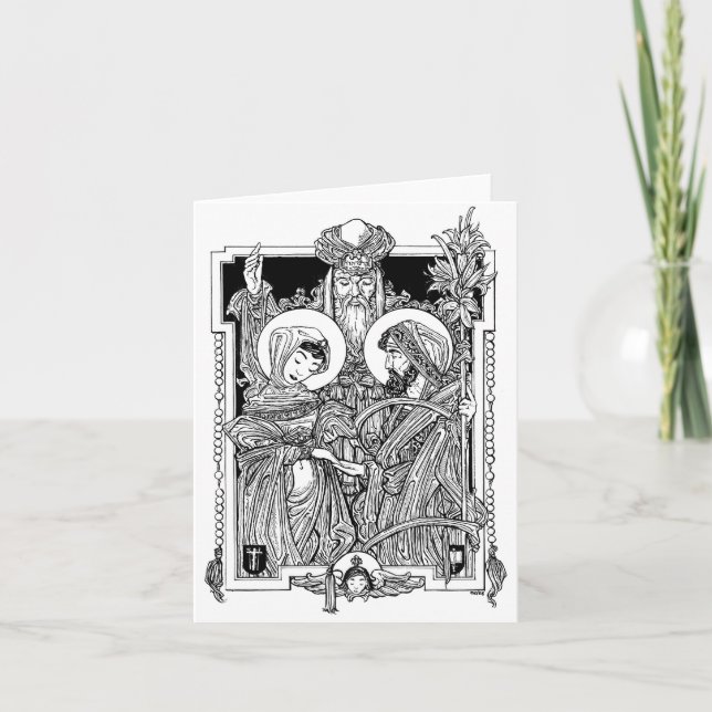 Espousal der gesegneten Jungfrau Notecard Karte (Vorderseite)