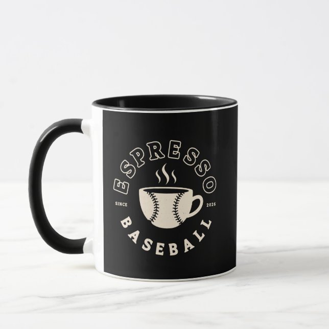 Espresso Baseball Retro Kaffee- & Teetasse (Links)