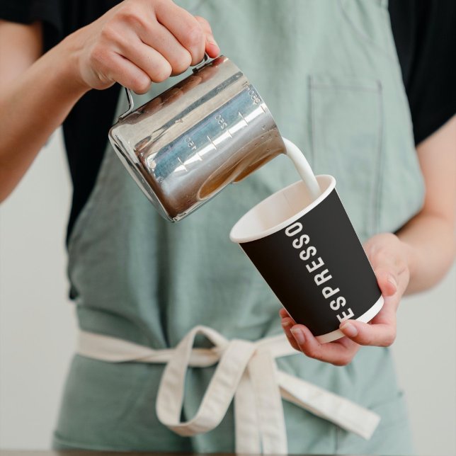 Espresso Black & White Beruflich Coffeshop Pappbecher (Von Creator hochgeladen)