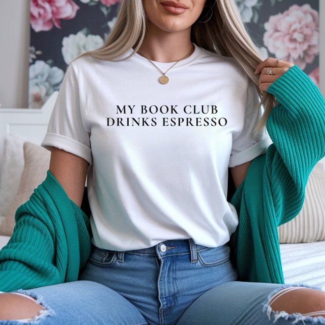 Espresso & Books Shirt, Bookworm Geschenk für Lese T-Shirt (funny bookish shirt, book lover gift, coffee and book shirt, book club shirt, espresso lover shirt,)