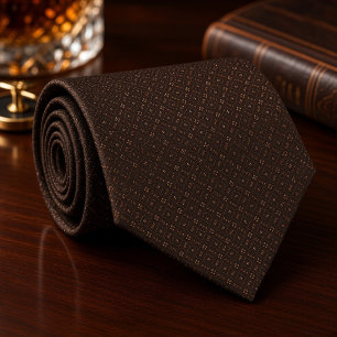 Espresso-Braun Foulard Diamant-Punkt Krawatte