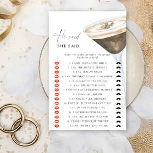 Espresso Brautparty Er sagte, sie habe das Spiel