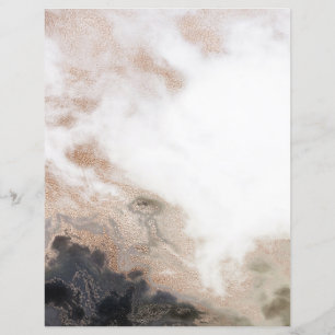 Espresso Brown Gold White 2 Side Scrapbook Paper