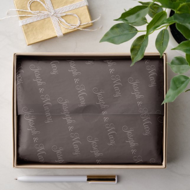 Espresso Brown & Soft Stone Golf Course Wedding  Seidenpapier (Geschenk)