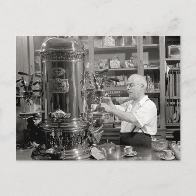 Espresso-Café, 1942 Postkarte (Vorderseite)
