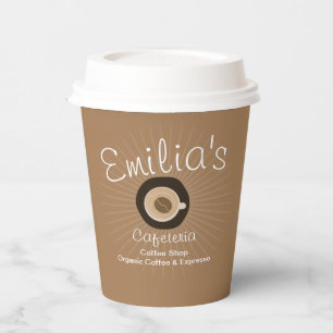 Espresso-Café-Geschäft Logo Pappbecher