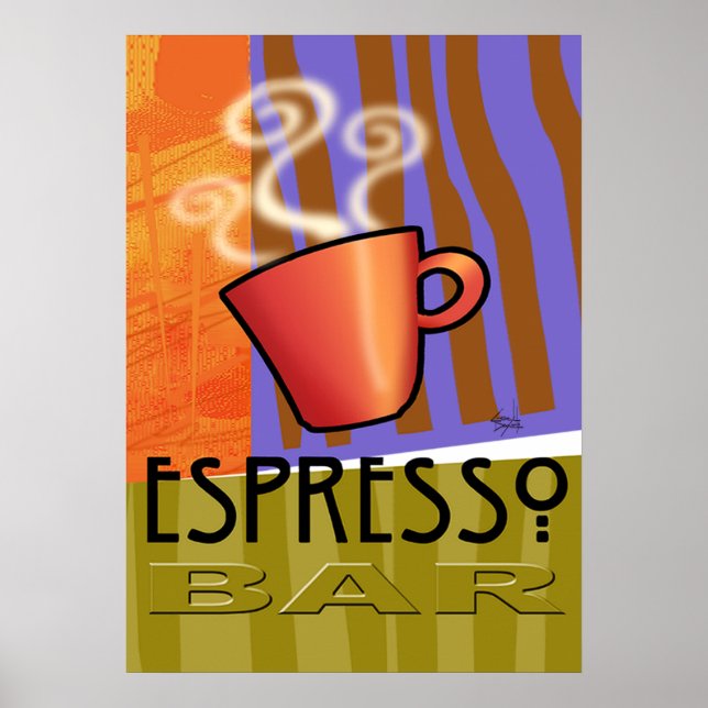 Espresso Coffee Bar - Pop Art Poster (Vorne)