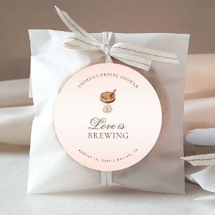 Espresso Coffee Love Brautparty Brautabschied Runder Aufkleber