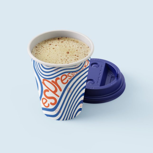 Espresso Coffee Vibrannt Paper Cups Pappbecher (Introducing our vibrant espresso coffee paper cups – the perfect blend of style and functionality!)