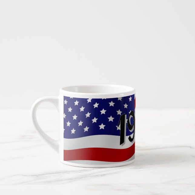Espresso Cup der amerikanischen Fahne der 40er Jah Espressotasse (Links)