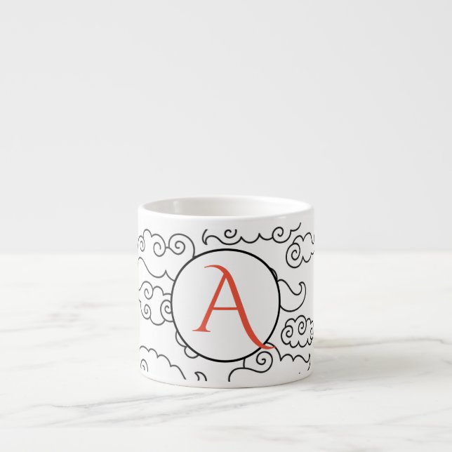 ESPRESSO CUP MIT KLICKEN UND MONOGRAMM ESPRESSOTASSE (Vorderseite)