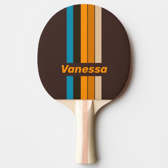 Espresso Drift Pin Striped with Name Tischtennis Schläger (Vorderseite)