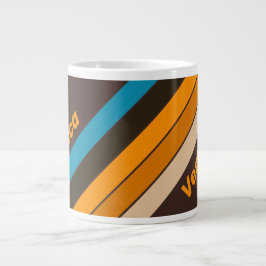 Espresso Drift Streifen mit Namen Jumbo-Tasse