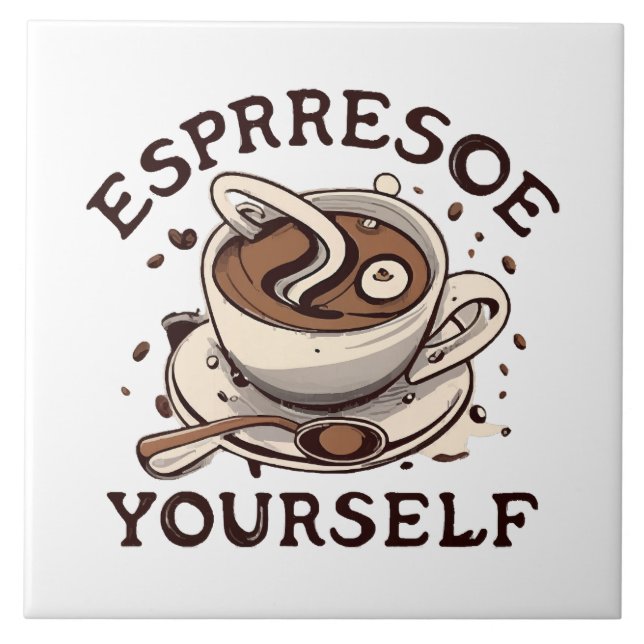 Espresso Fliese (Vorderseite)
