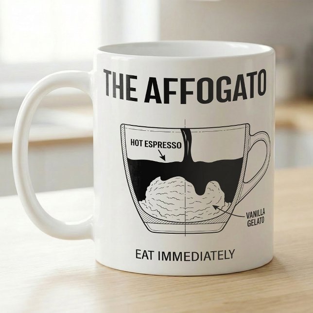 Espresso-Gelato-Affogato-Blueprint  Kaffeetasse (Von Creator hochgeladen)
