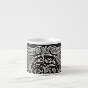 Espresso/Gray Paisley/Black Trim/Specialty Tasse