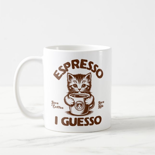 Espresso I Guesso Kitten Kaffee Lover Kaffeetasse (Links)