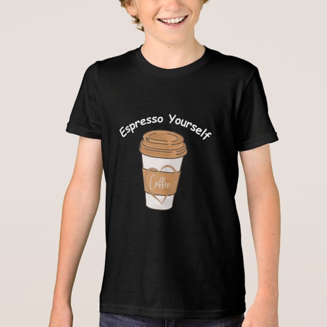 Espresso, Ihr selbst Kaffee Lover Tri-Blend Shirt (Vorderseite)