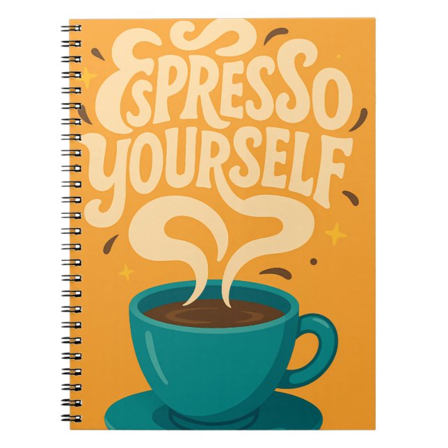 Espresso-Ihr selbst-Kaffeemaschine Notizblock (Vorderseite)