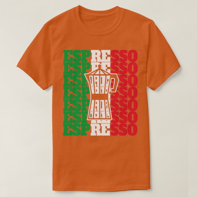Espresso Italien Designgeschenk T-Shirt (Design vorne)