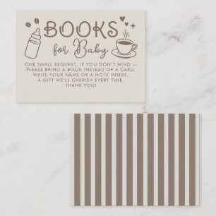 Espresso-Kaffee-Bücher für Baby-Anfrage Begleitkarte