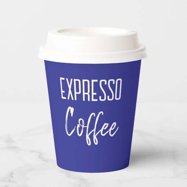 Espresso-Kaffee editierbar Pappbecher (Vorderseite)
