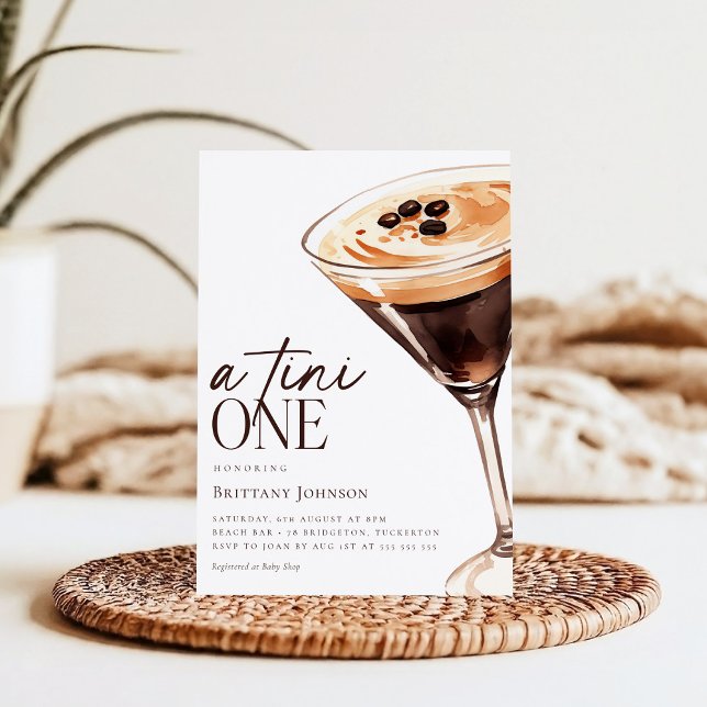 Espresso Martini A Tini One Baby Dusche Einladung (Von Creator hochgeladen)