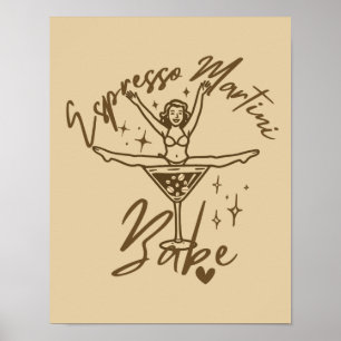 Espresso Martini Babe  Poster