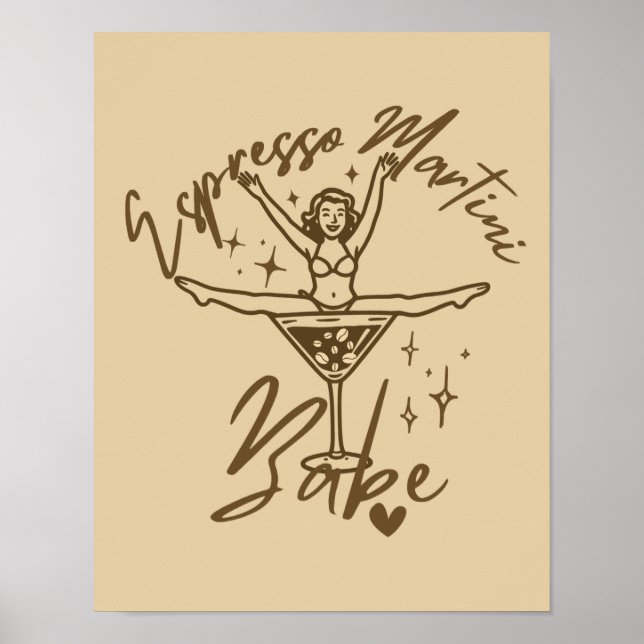 Espresso Martini Babe  Poster (Vorne)