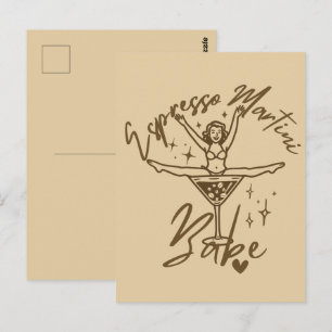 Espresso Martini Babe Postkarte