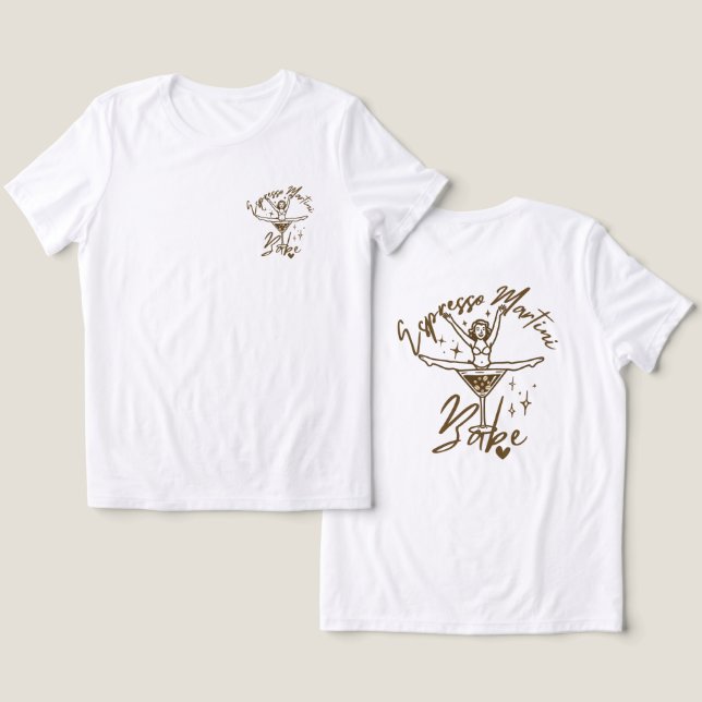Espresso Martini Babe T-Shirt Tri-Blend Shirt (Design Vorderseite & Rückseite)