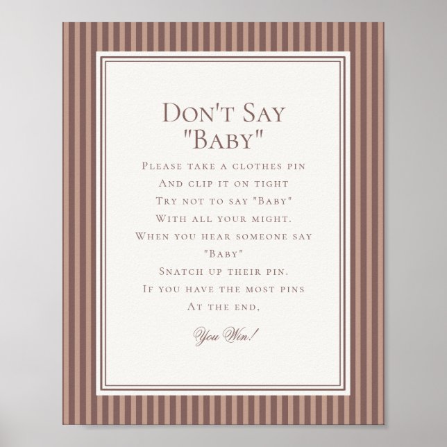 Espresso Martini Baby Brewing Baby Shower Game Poster (Vorne)