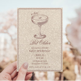 Espresso Martini Bit Older Glam 30. Geburtstag Einladung