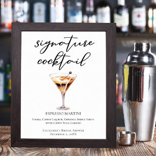 Espresso Martini Braut-Brunch-Signature-Cocktail Poster