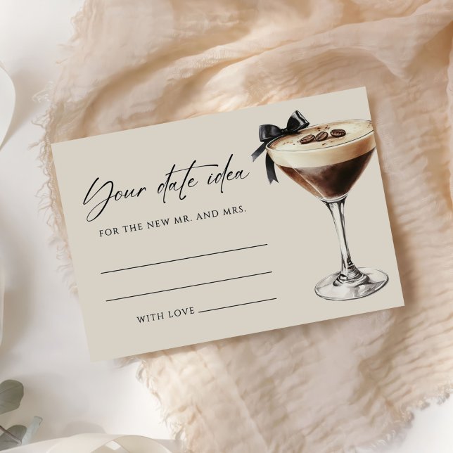 Espresso Martini Brautparty-Date-Idee Begleitkarte (Von Creator hochgeladen)
